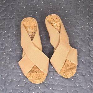 Esprit tan wedge sandals